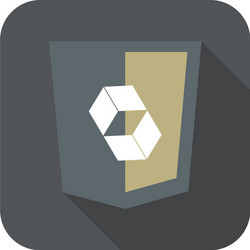 web development shield abstract square sign vector image