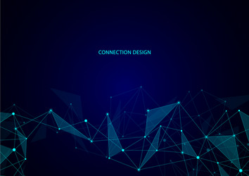 abstract connection background with lines and dots vector image