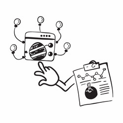 ai data processing and financial network concept vector image