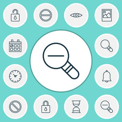 internet icons set with remove sand timer vector image