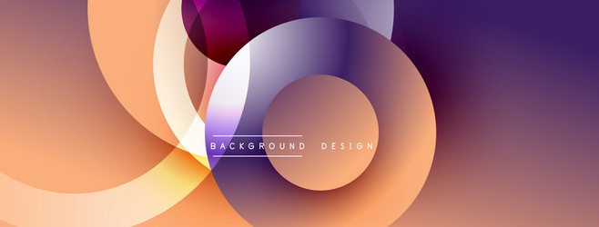 abstract circles overlap creating warm gradient vector image