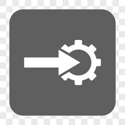 cog integration rounded square button vector image