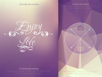 colored abstract triangle and blurred background vector image