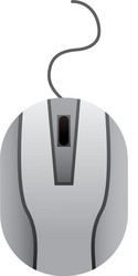 Computer mouse device on white background vector