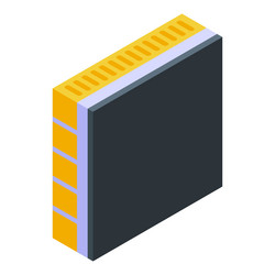 computer processor chip isometric icon vector image