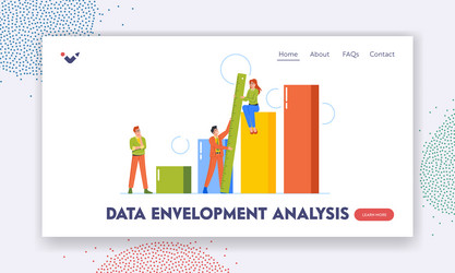 data envelopment analysis landing page template vector