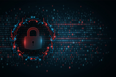 electronic circuit board lock abstract binary vector image
