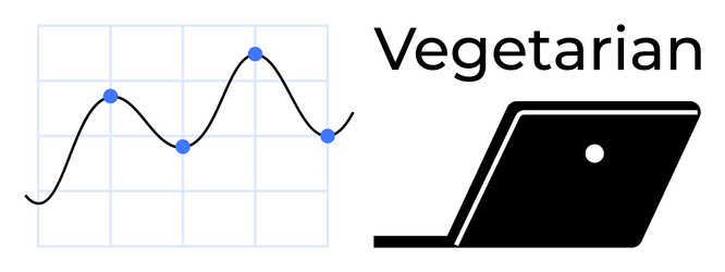 abstract line graph with selective plot points vector image