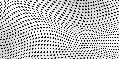 Abstract wave dot halftone pattern grid paper vector