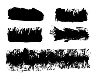 brush strokes rectangular painted objects vector image
