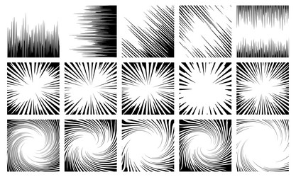 Dynamic Speed Lines - Explosion Effect vector image