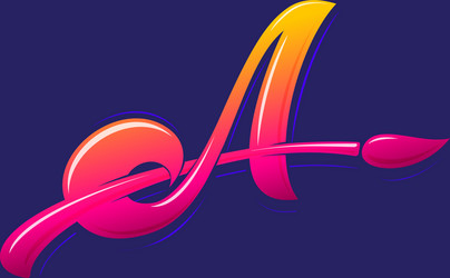 Ap artistic brush letter logo handwritten Vector Image