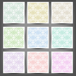 set of seamless patterns in retro style vector