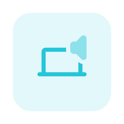 built-in speakers on laptop for audio output vector image