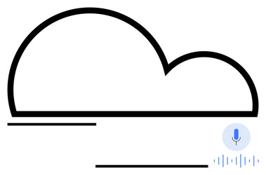 cloud data integration with voice command feature vector image