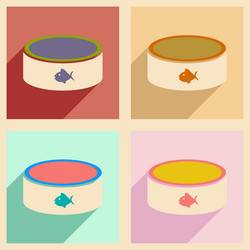 flat with shadow concept and mobile application vector image