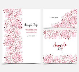 Floral Spring Cards Vector Image