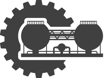 Gear factory silhouette design vector