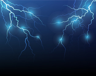 Lightning flash strike dark background Royalty Free Vector