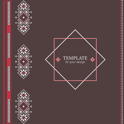 square template for your design with pattern vector image