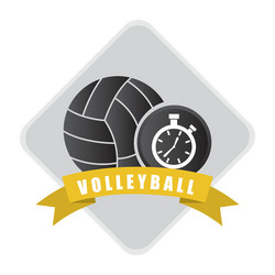 volleyball emblem design vector