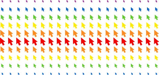 mouse cursor shape halftone spectrum pattern vector image