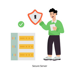 secure server eps 10 file vector image