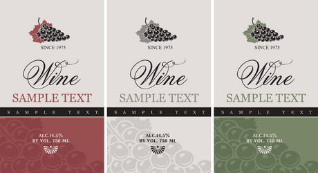 Wine label vector