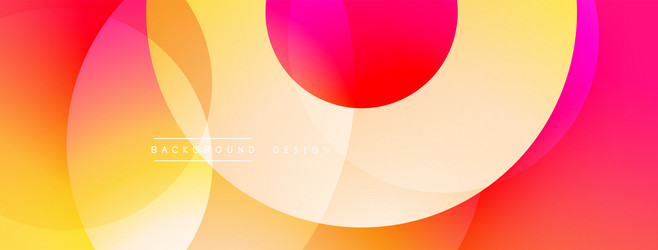 abstract vibrant circles overlap creating warm vector image