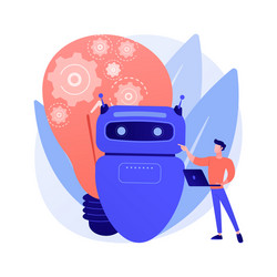 augmented intelligence abstract concept vector image