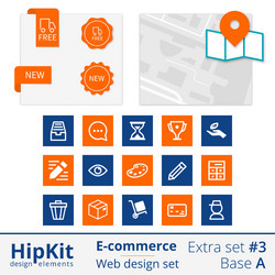 e-commerce web design elements extra set 3 vector image