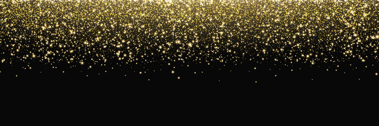 glitter gold falling particles on dark background Vector Image