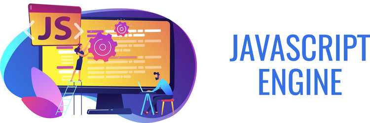 Javascript concept banner header vector