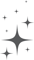 magic stars twinkling icon pictograph linear vector image