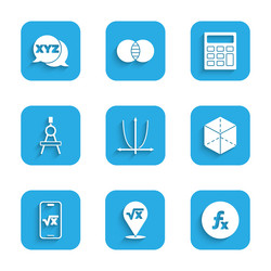 set graph schedule chart diagram square root vector image