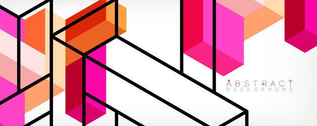 abstract background 3d cubes cubic elements vector image
