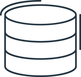 database icon isolated on white background vector image