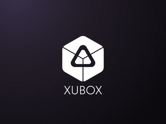 abstract geometric triangle in hexagonal cube box vector image