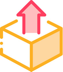 box container with arrow agile element icon vector