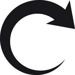 circular arrow rotating in a clockwise direction vector image