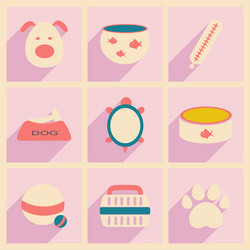 flat with shadow concept and mobile application vector image