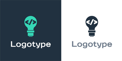 logotype web design and front end development icon vector image