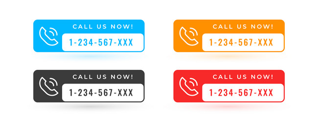 lower third call us now header for web vector image