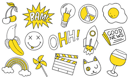 patch set on white background vector image