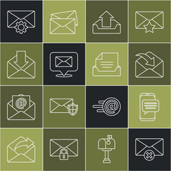 set line delete envelope chat messages vector image
