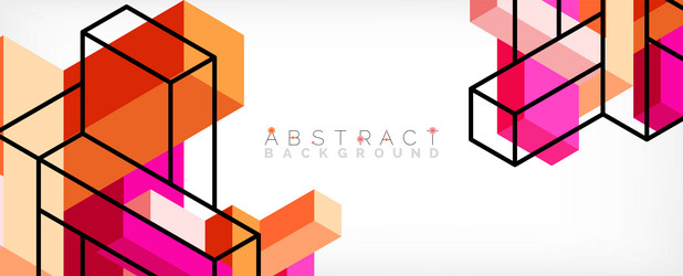 abstract background 3d cubes cubic elements vector image