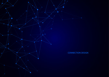 abstract connection background with lines and dots vector image