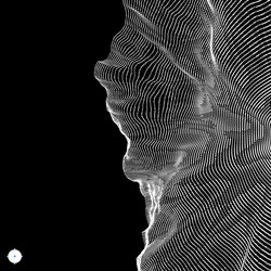 array with dynamic particles 3d technology style vector image