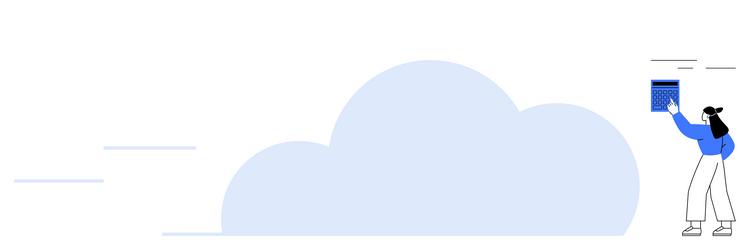 cloud storage concept with user uploading data vector image