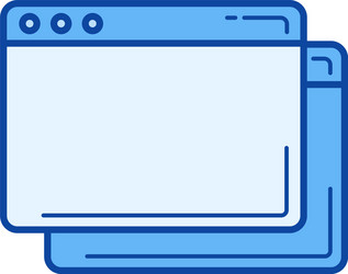 copy tab line icon vector